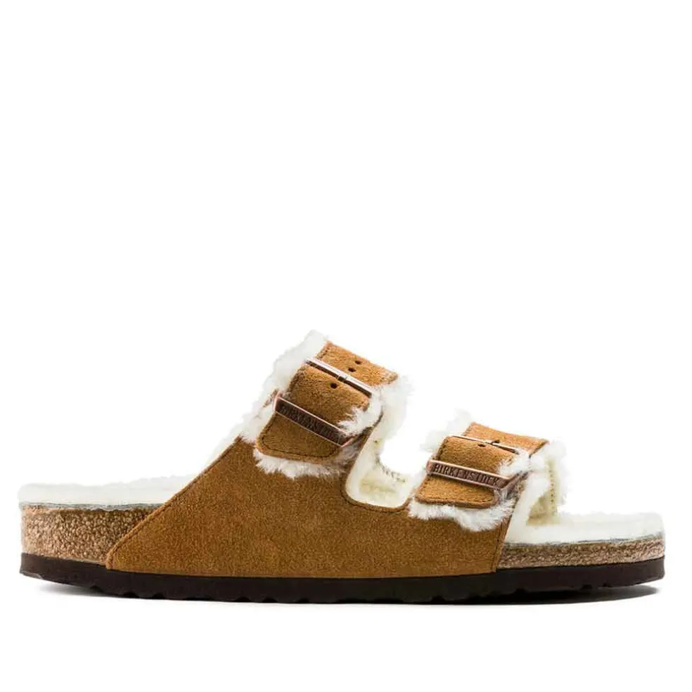 Birkenstock Arizona Shearling Wide for Women - Mink
