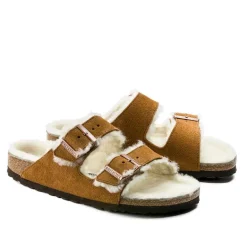 Birkenstock Arizona Shearling Wide for Women - Mink