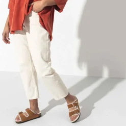 Birkenstock Arizona Shearling Wide for Women - Mink