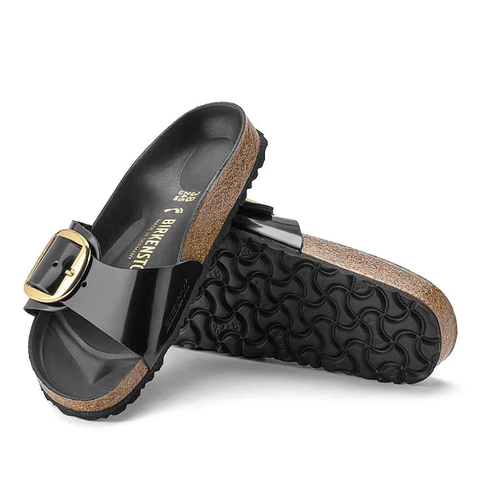 Birkenstock Madrid Big Buckle Sandal for Women - Black Patent