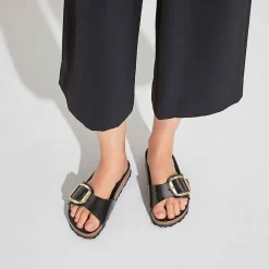 Birkenstock Madrid Big Buckle Sandal for Women - Black Patent
