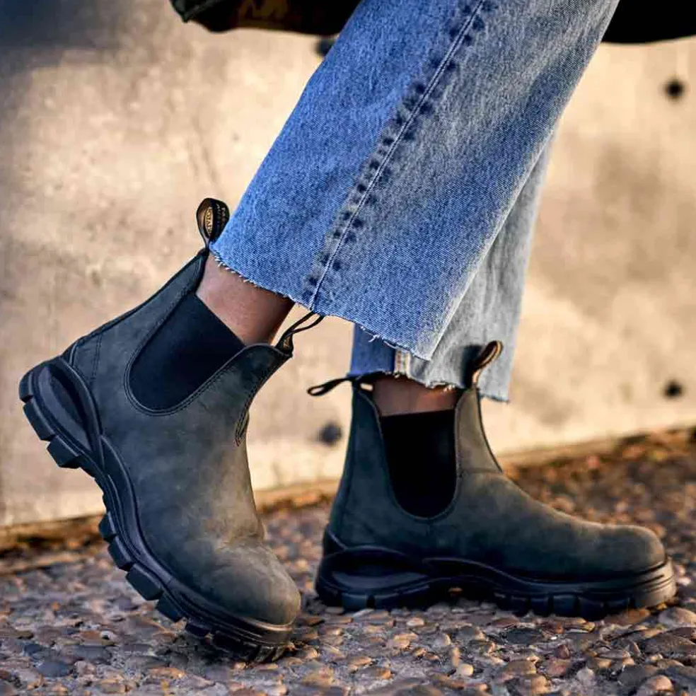 Blundstone 2238 Lug Boot for Women - Rustic Black