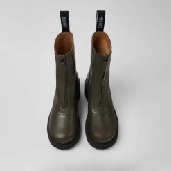 Camper Milah Front Zip Boot - Green