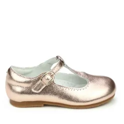 L'amour Eleanor T-Strap Flat - Rose Gold