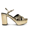 Shoe the Bear Nova Strap Heel - Gold Leather