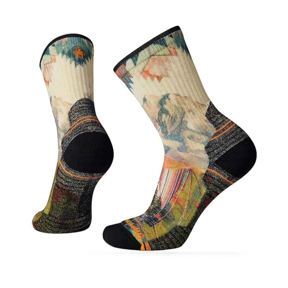 Smartwool Hike Light Cushion Womens Crew Socks- Mountain Print