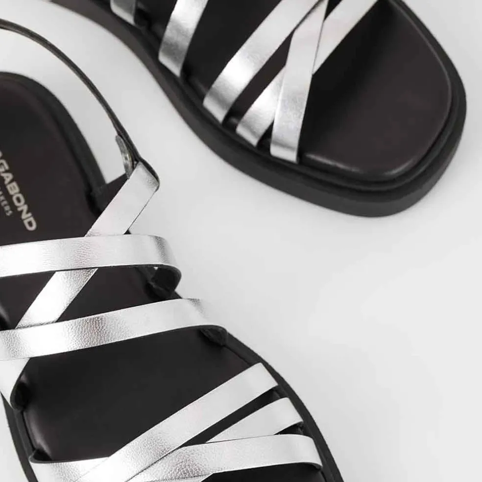 Vagabond Shoemakers Connie Strappy Sandal - Silver
