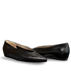 Wonders Black Patent Flat