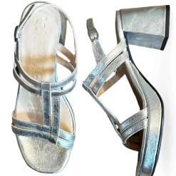 Wonders Silver T-Strap Sandal