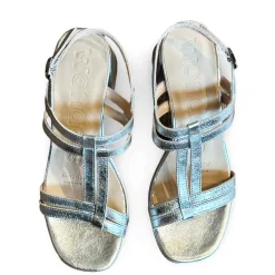 Wonders Silver T-Strap Sandal