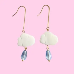 Yellow Dots Studio - Rainy Cloud Earrings