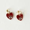 Yellow Dots Studio - Red Heart Eye Earrings